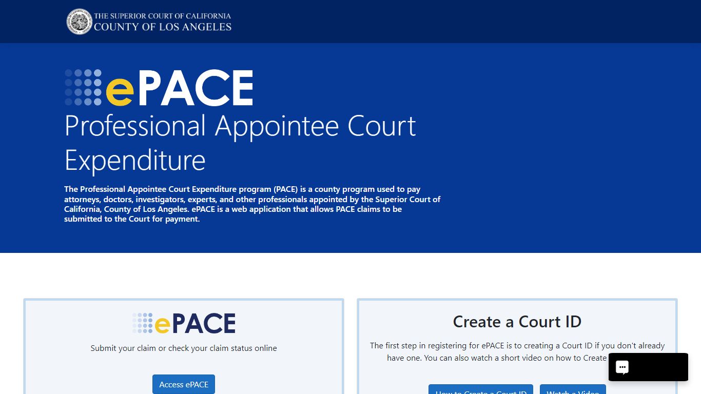 LASC: PACE - Los Angeles County Superior Court