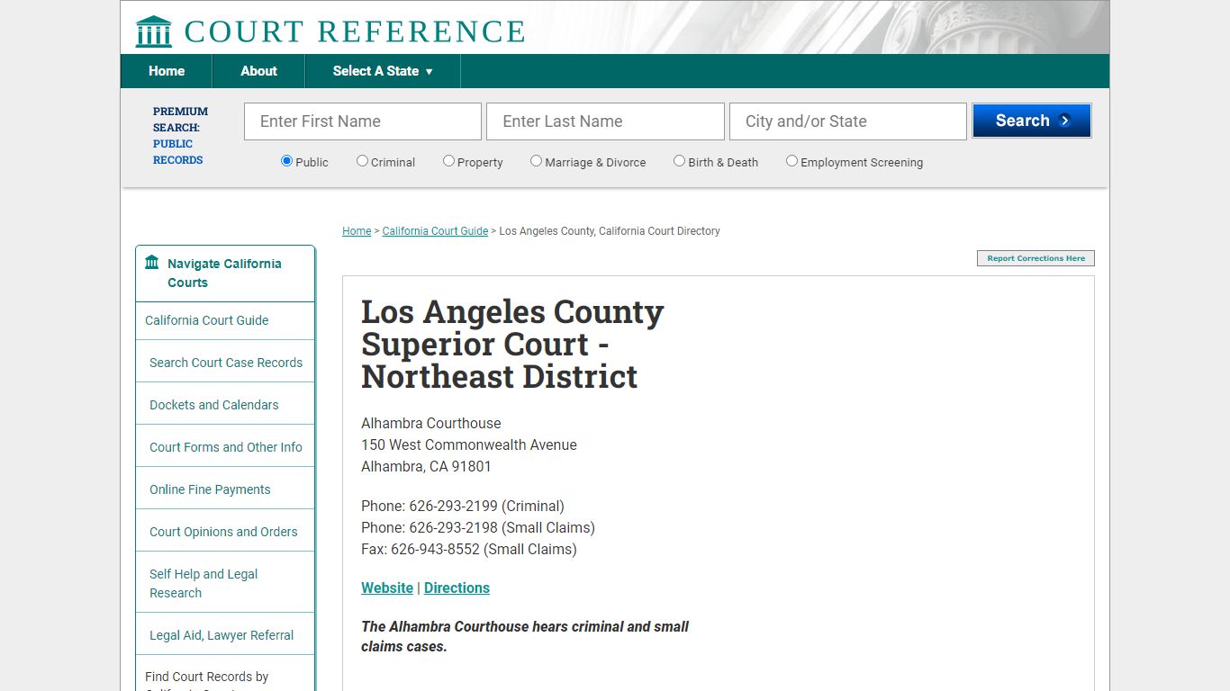 Los Angeles County Superior Court - Northeast District